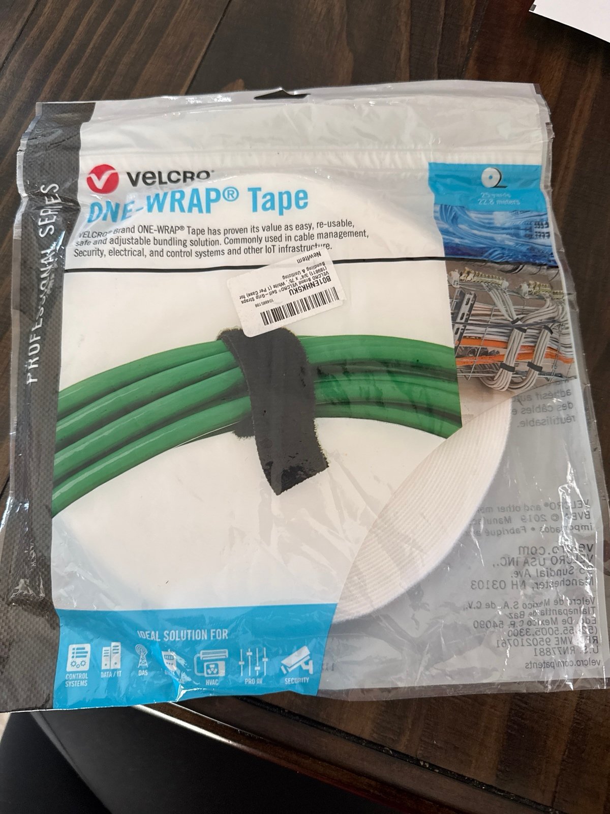 Velcro One Wrap Tape Professional Series 25 Yards x 3/4 White 31091 Genuine OEM