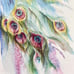 Sheila Dale Watercolor Painting Print Large Peacock Signed Framed 24.75x22.25
