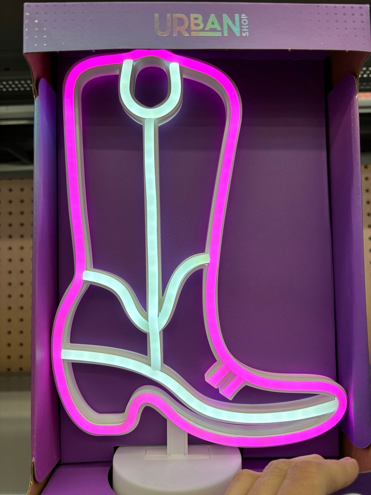Pink Cowgirl Boot Neon Sign