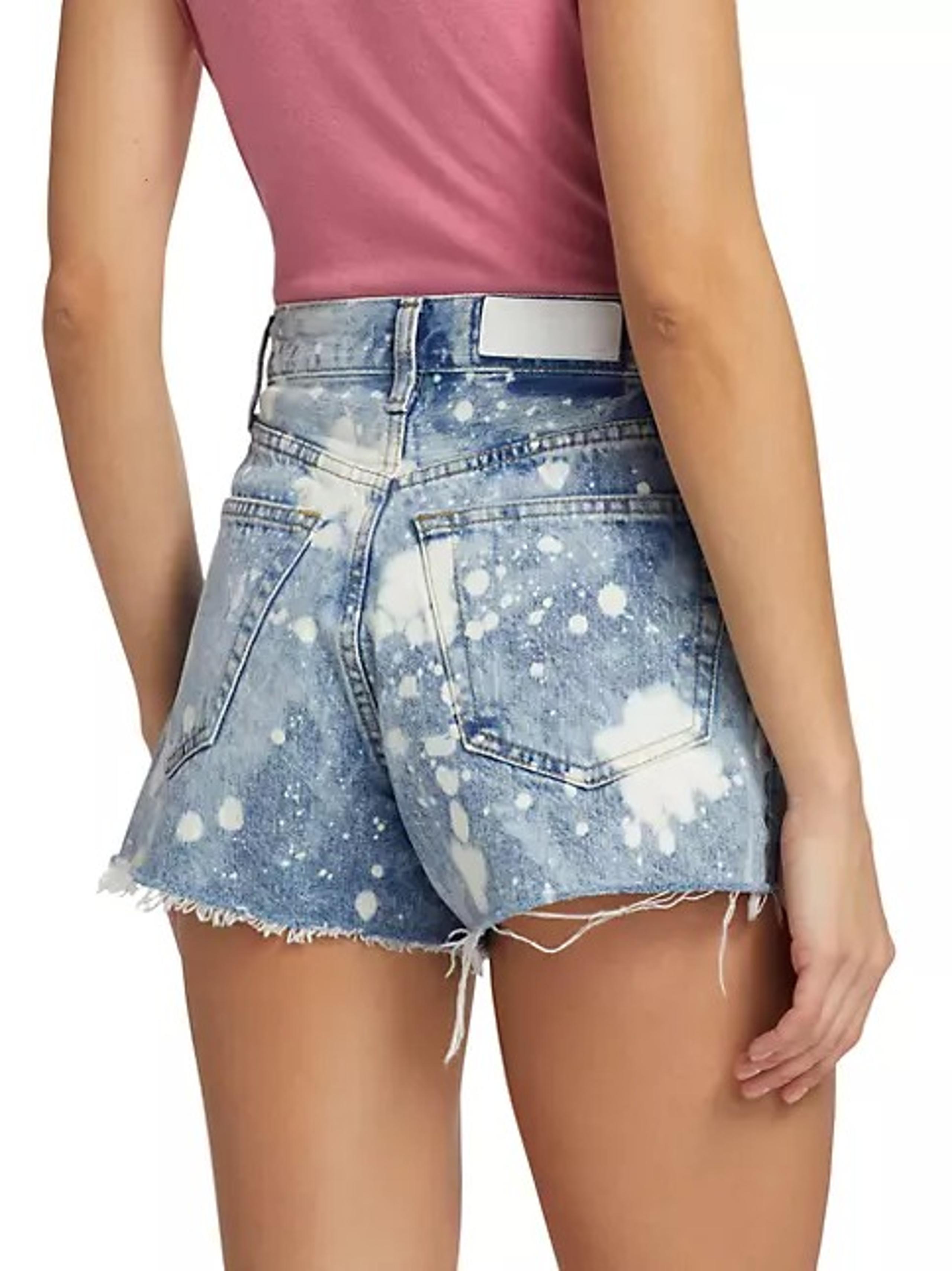 NEW RE/DONE 70s Jean Shorts Womens 24 Bleached Cut Off Retail $215