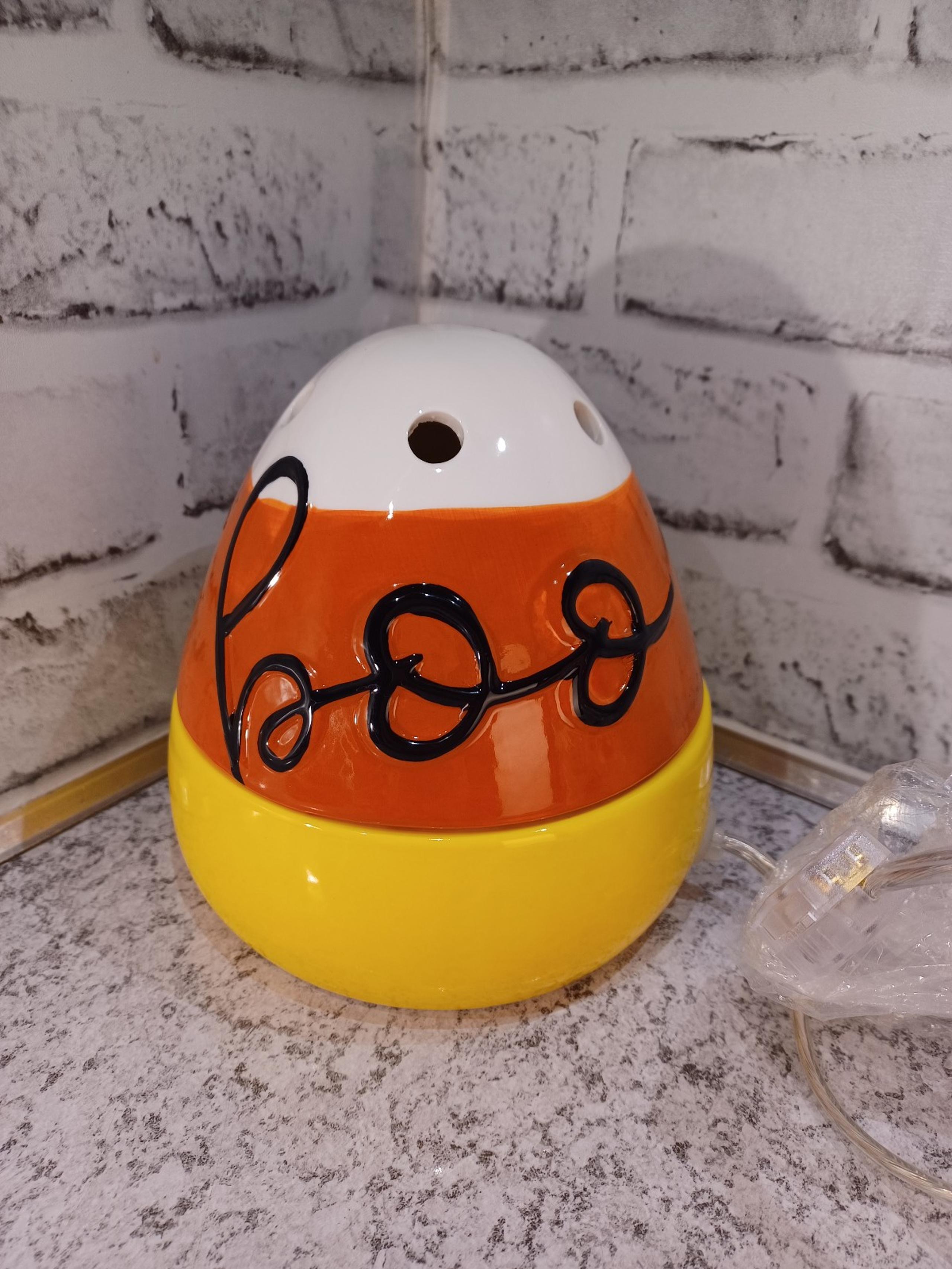 Candy Corn Boo Simmer Pot Wax Warmer Pink Zebra Orange White Yellow warms oil