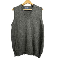 Vintage Pendleton Pure Virgin Wool Lambswool Yarn Sweater Vest Men Top Sz L Grey