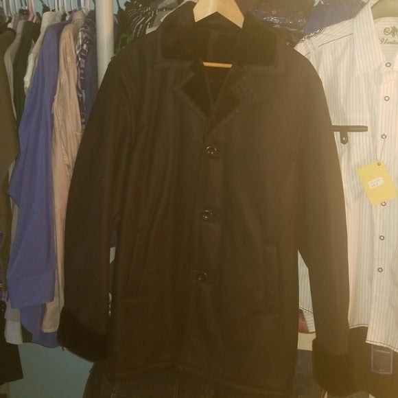 Stacy Adams Mens Black Dress Coat M NWT