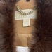 Michael Kors Faux Fur Wool Coat in Dark Camel