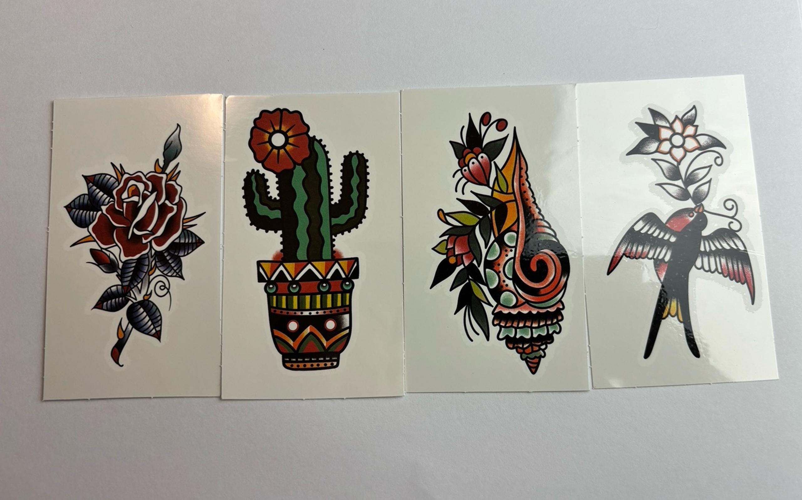 Temporary color ink tattoo pack of 4