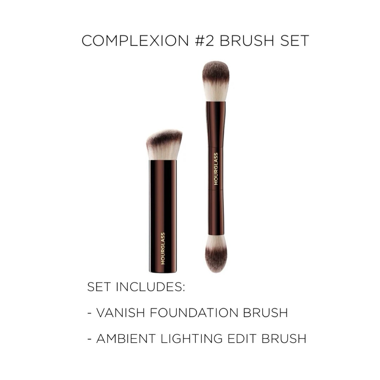 Hourglass COMPLEXION BRUSH SET Vanish Foundation & Ambient Lighting Edit No Box