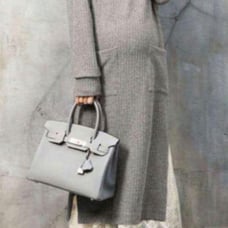 【SWEET MOMMY】Gray Ribbed Knit Maternity Slit Dress【Excellent Condition】