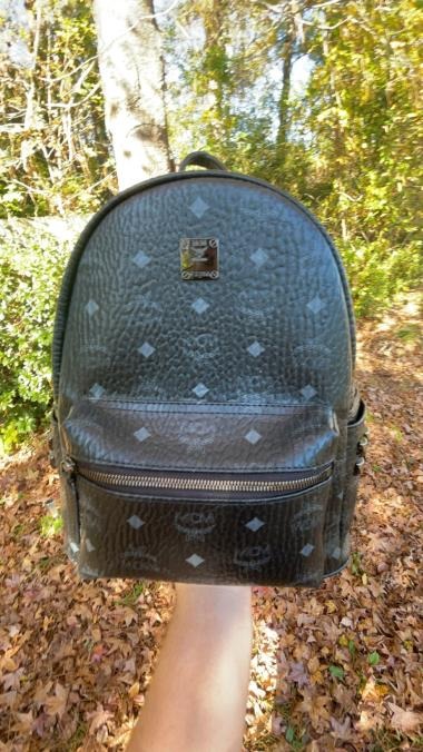 MCM Stark Side Stud Medium Backpack Black