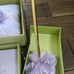 New darice wedding guest book pen ring pillow Lilac purple flower floral