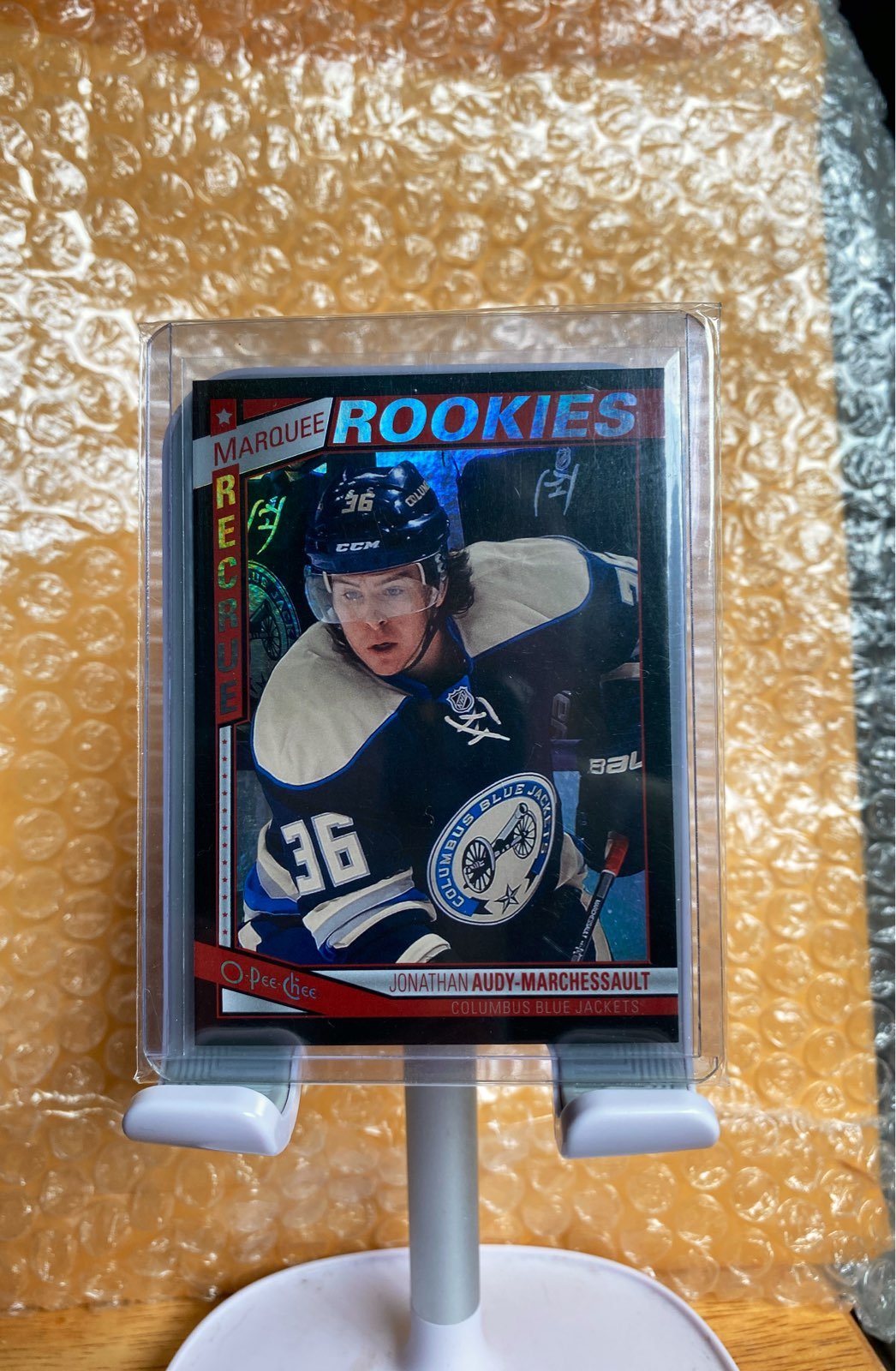 2013-14 OPC Black Rainbow JONATHAN AUDY-MARCHESSAULT Blue Jackets RC #/100 Rookie