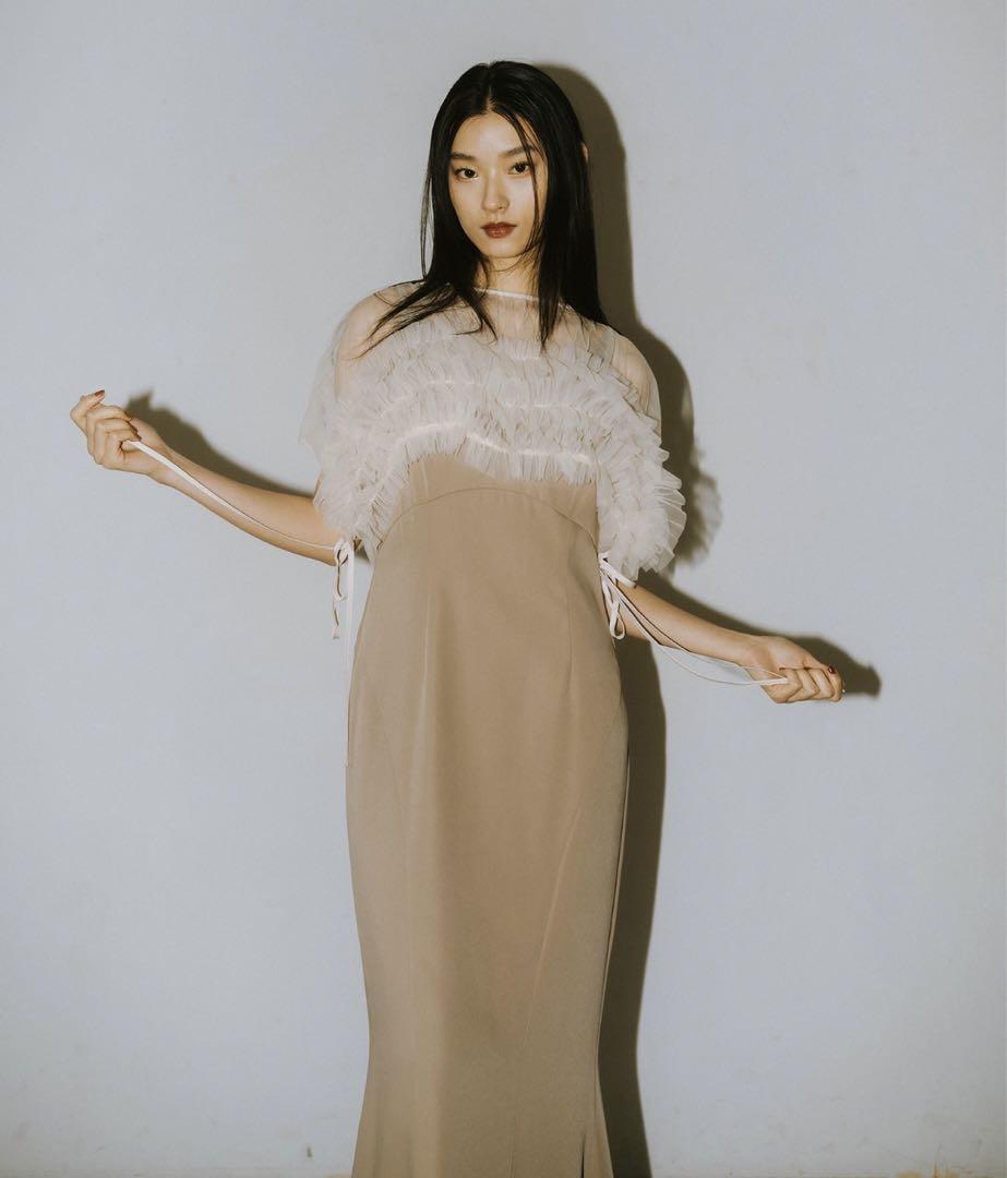 アンドレスドvolume soft tulle dress Soft tulle dress with volume.