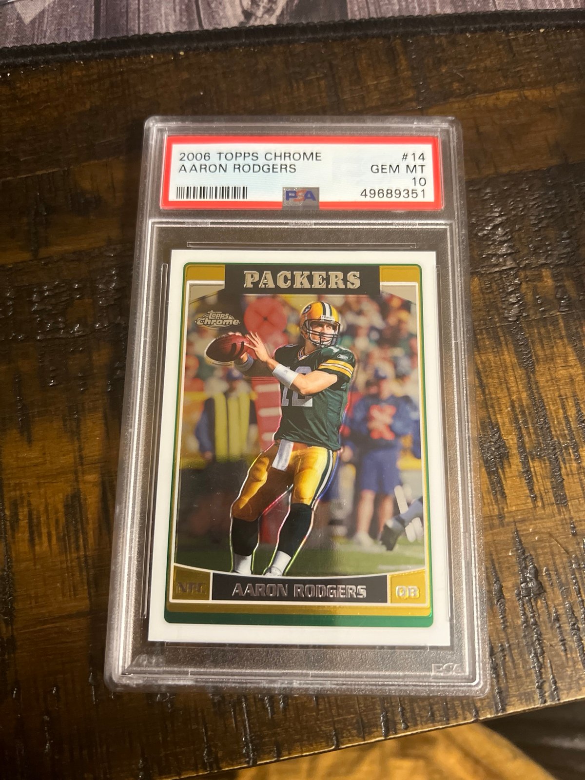 2006 Topps Chrome Aaron Rodgers #14 2nd Year Green Bay Packers PSA 10 Gem Mint