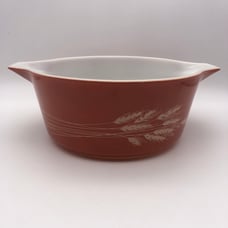 Vintage Pyrex Bowls Set of 3- Wheat Leaf Pattern 475 B, 474 B, 473 B