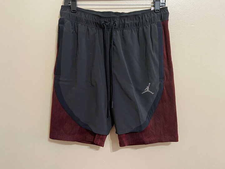 Nike Jordan Dri-FIT Sport Statement Shorts Noir/Gym Red Men's L DM1829-045 NEW