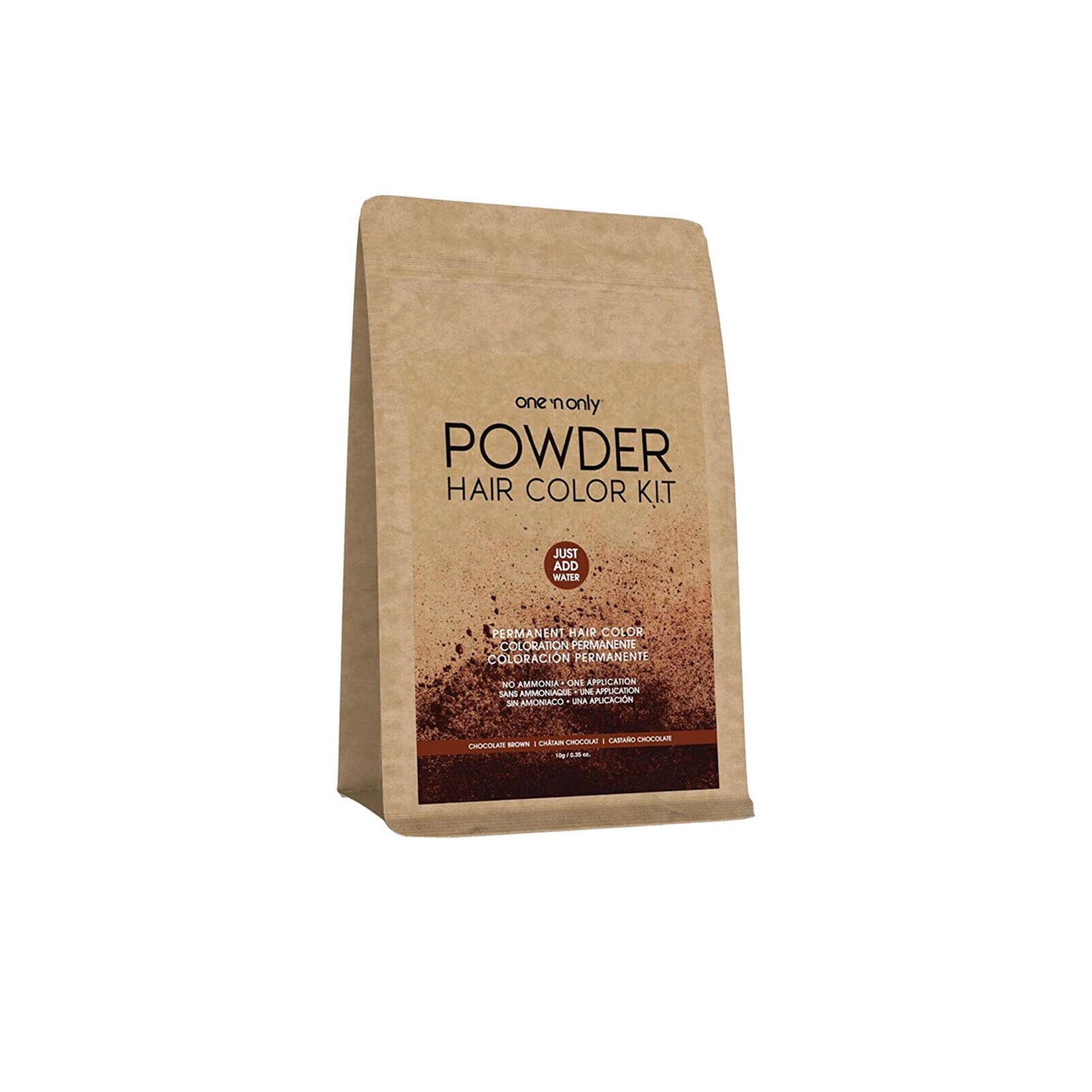 Powder Hair Color Kit - Chocolate Brown by One n Only Hair Color- pack of 3