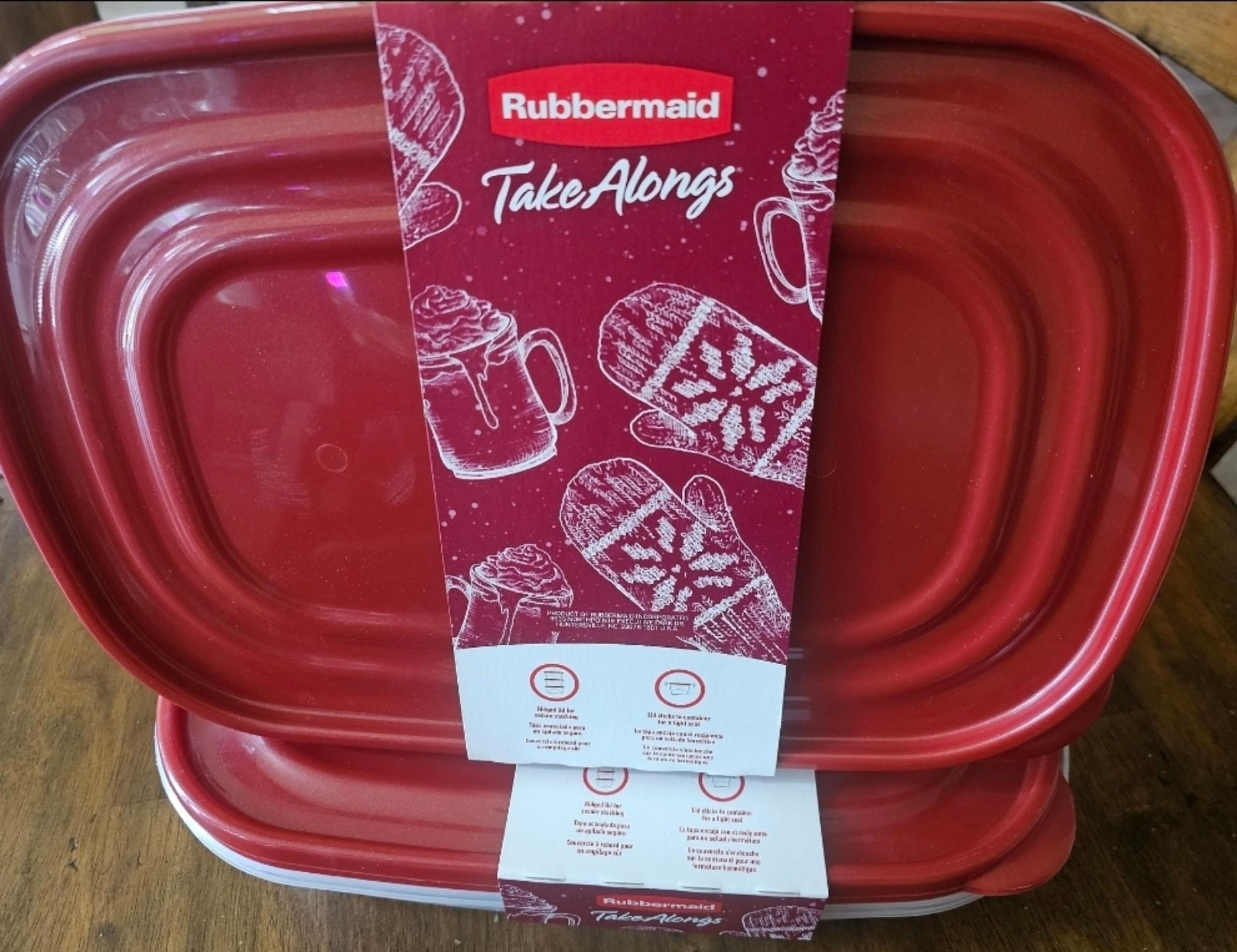 Rubbermaid TakeAlongs Rectangle BPA-Free Plastic Food Storage Container - 2 Sets