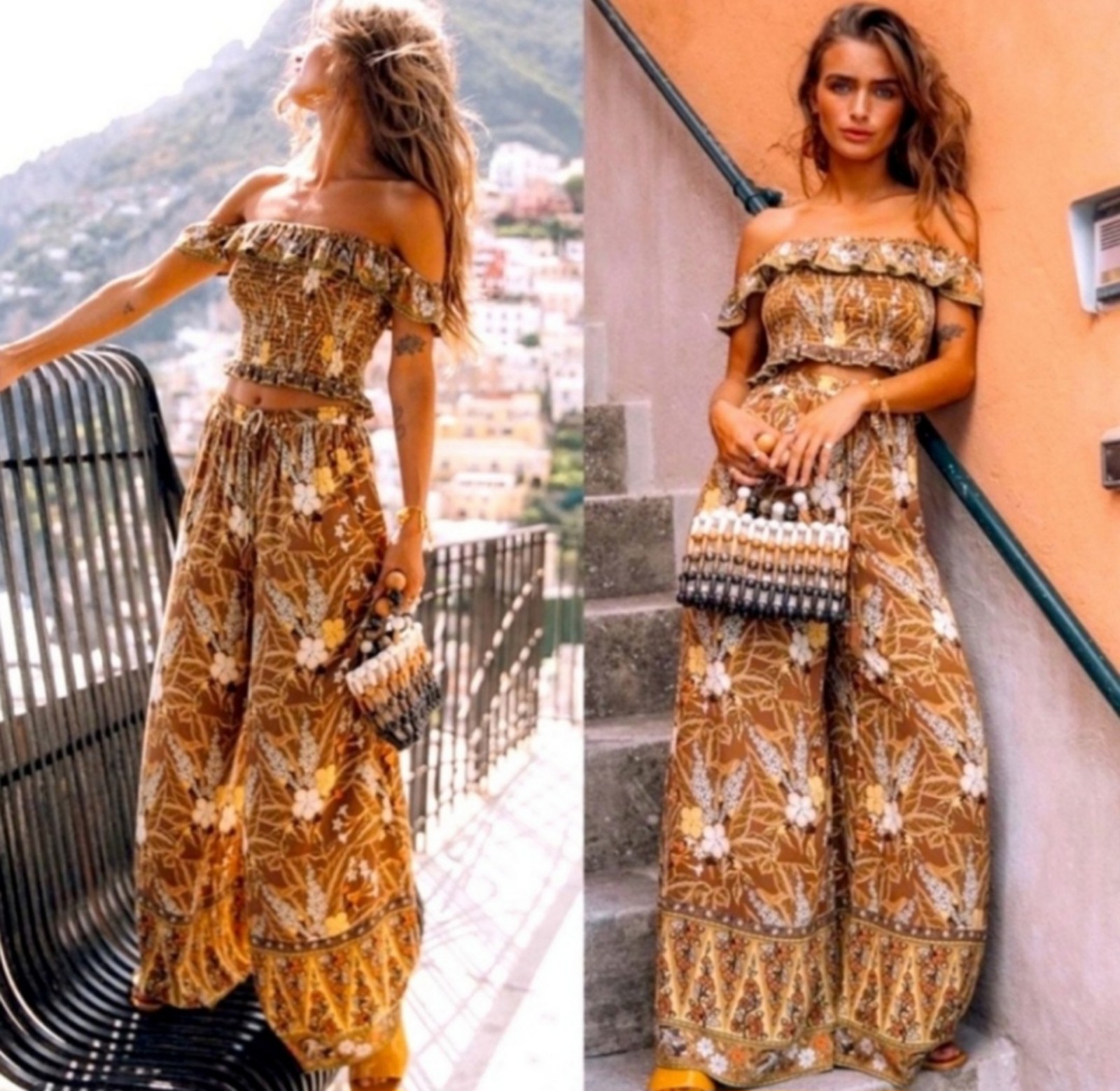 Spell and the gypsy collective Bianca Wide Leg Pants in Earth