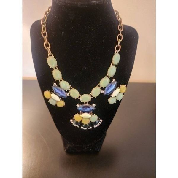 J. CREW y2k statement necklace faux gems