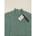 Preswick & Moore Pullover Sweater 1X Womens Green Knitted Mock Neck Long Sleeve