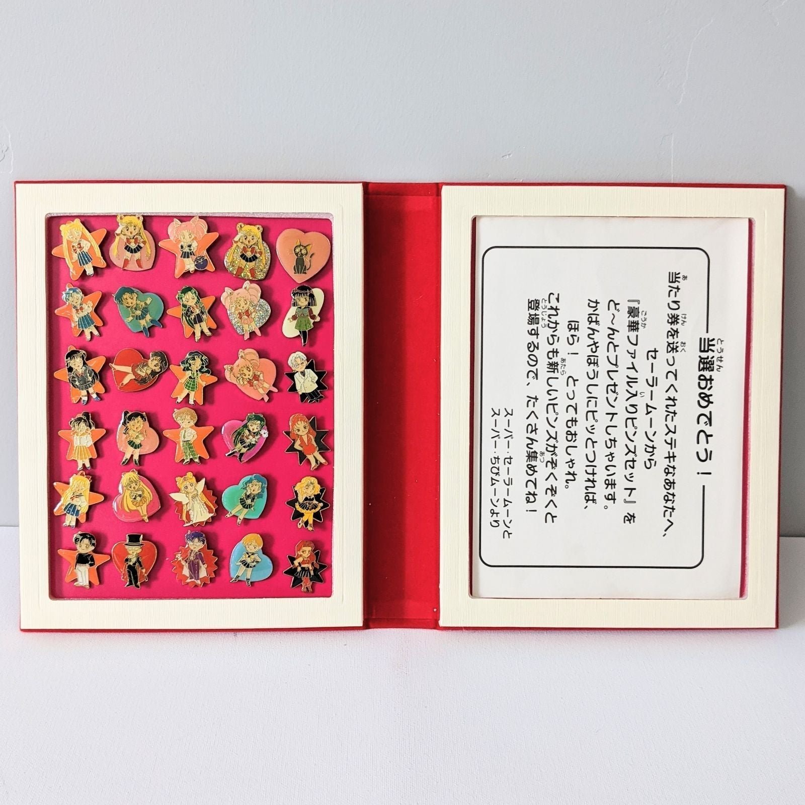 Vintage Sailor Moon Kanebo Enamel Pins Collection Set