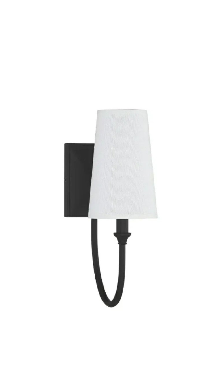 Savoy House Cameron 13 Tall Wall Sconce Light Fixture Matte Black