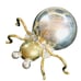 Vintage 1940s Laton Mexico Sterling Silver 925 Huge Spider Brooch Halloween Fall