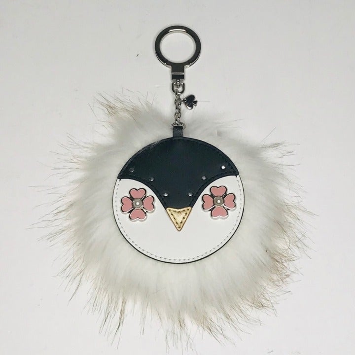 Kate Spade Penguin Key Fob Pom Pom