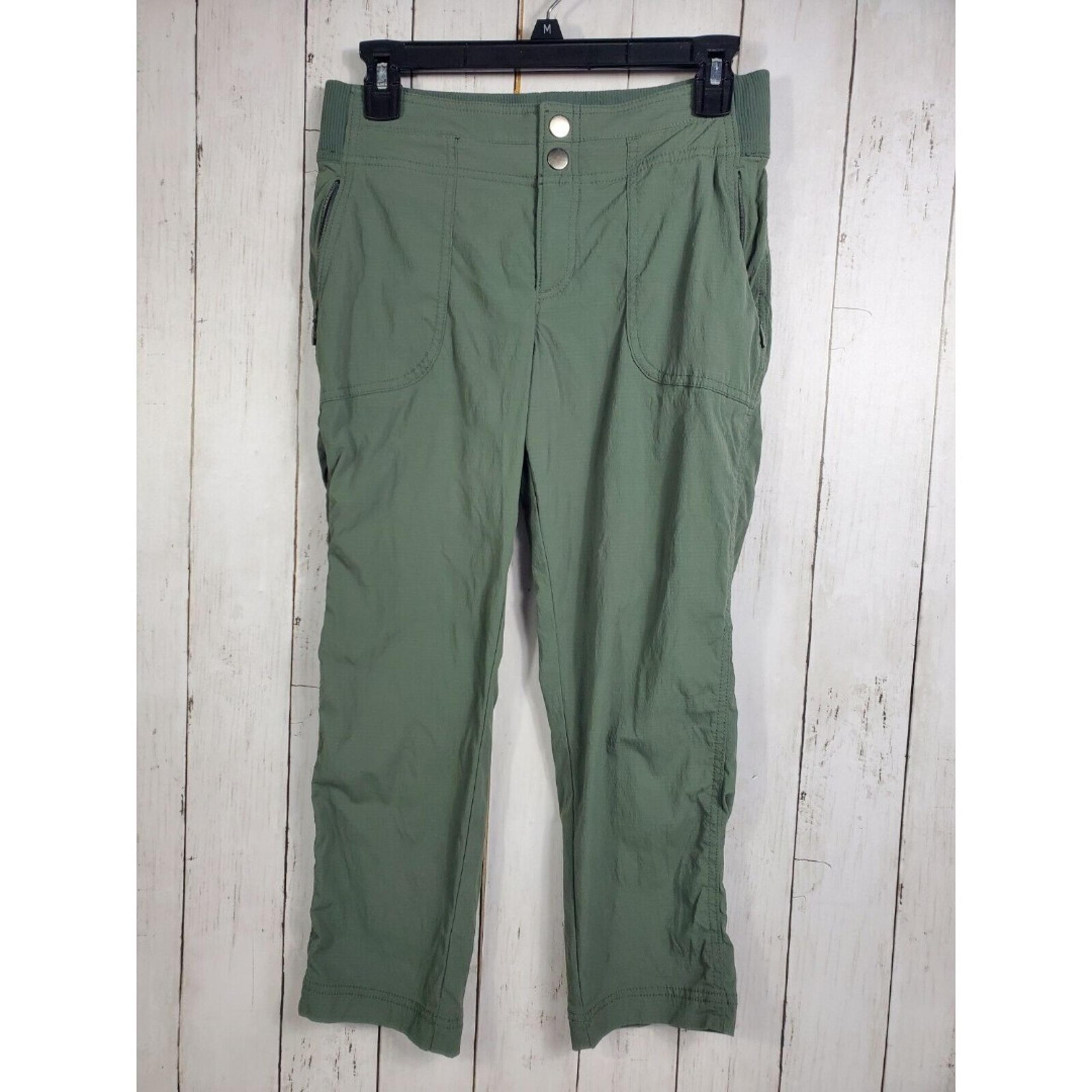 Athleta Olive Green Lightweight Nylon Hiking Pants Size 2 Women's Cropped