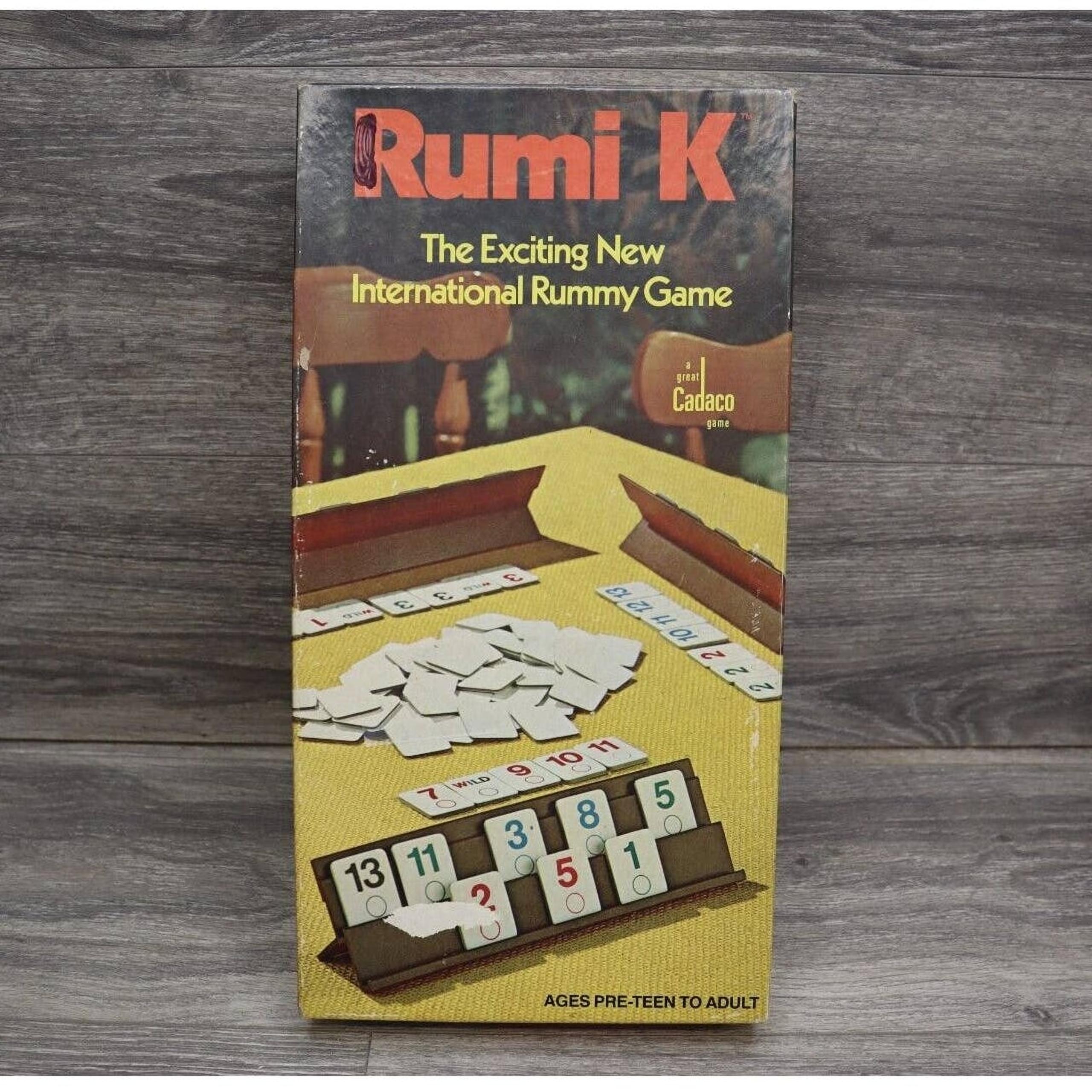 Vintage Rumi K Board Game 1977 Cadaco International Rummy Cube Game COMPLETE