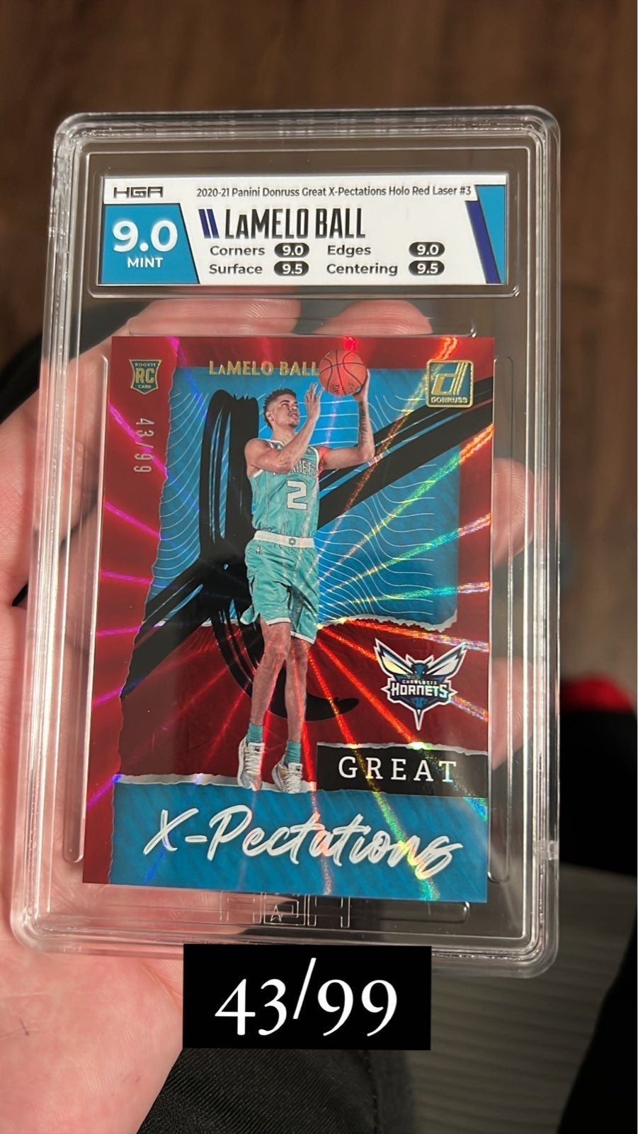 Lamelo Ball Rookie Card. /99 Red Laser