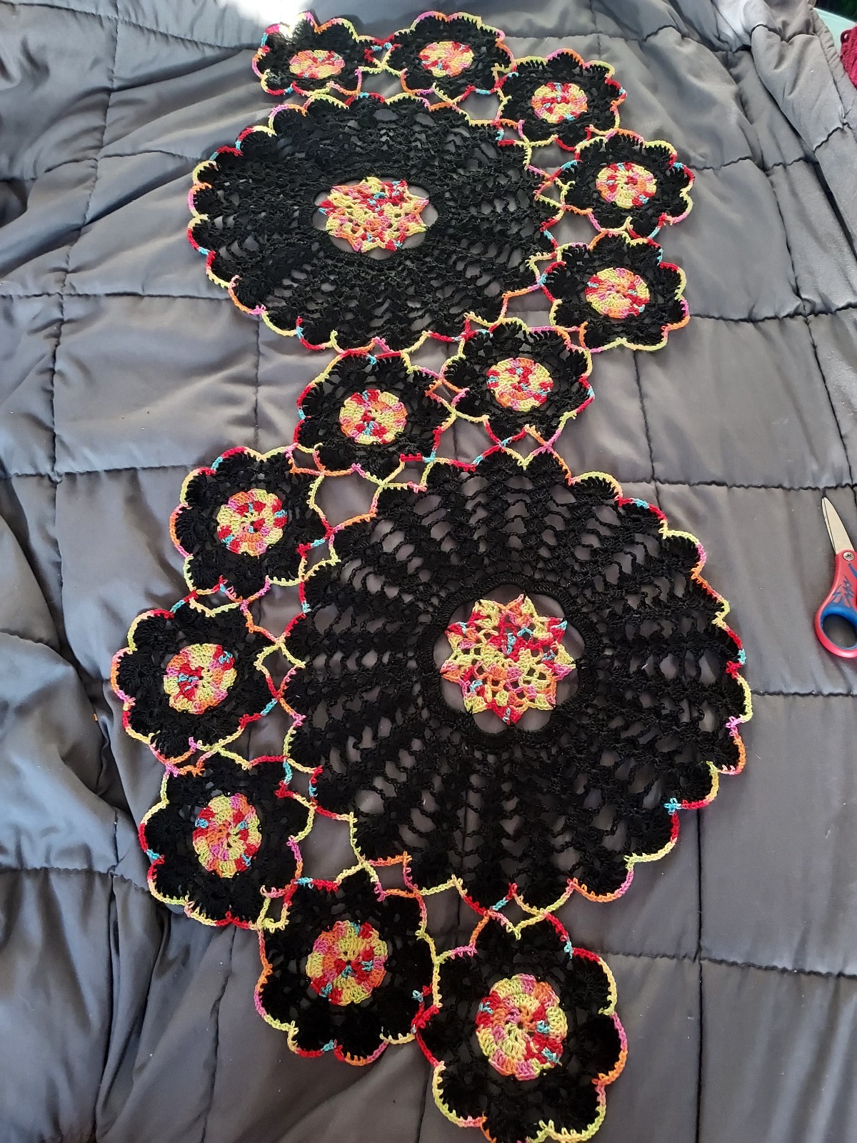 Vintage Crochet Table Runner Doily