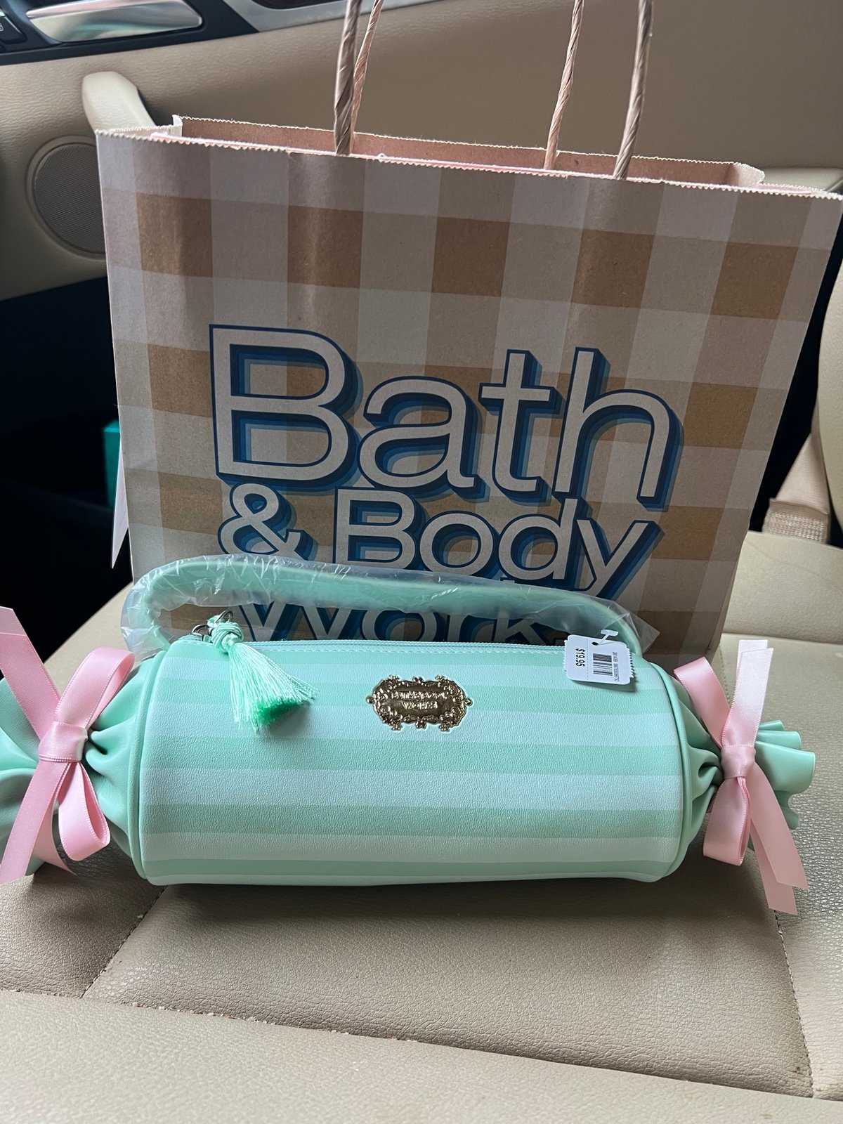BBW Candy Striped Cosmetic Bag