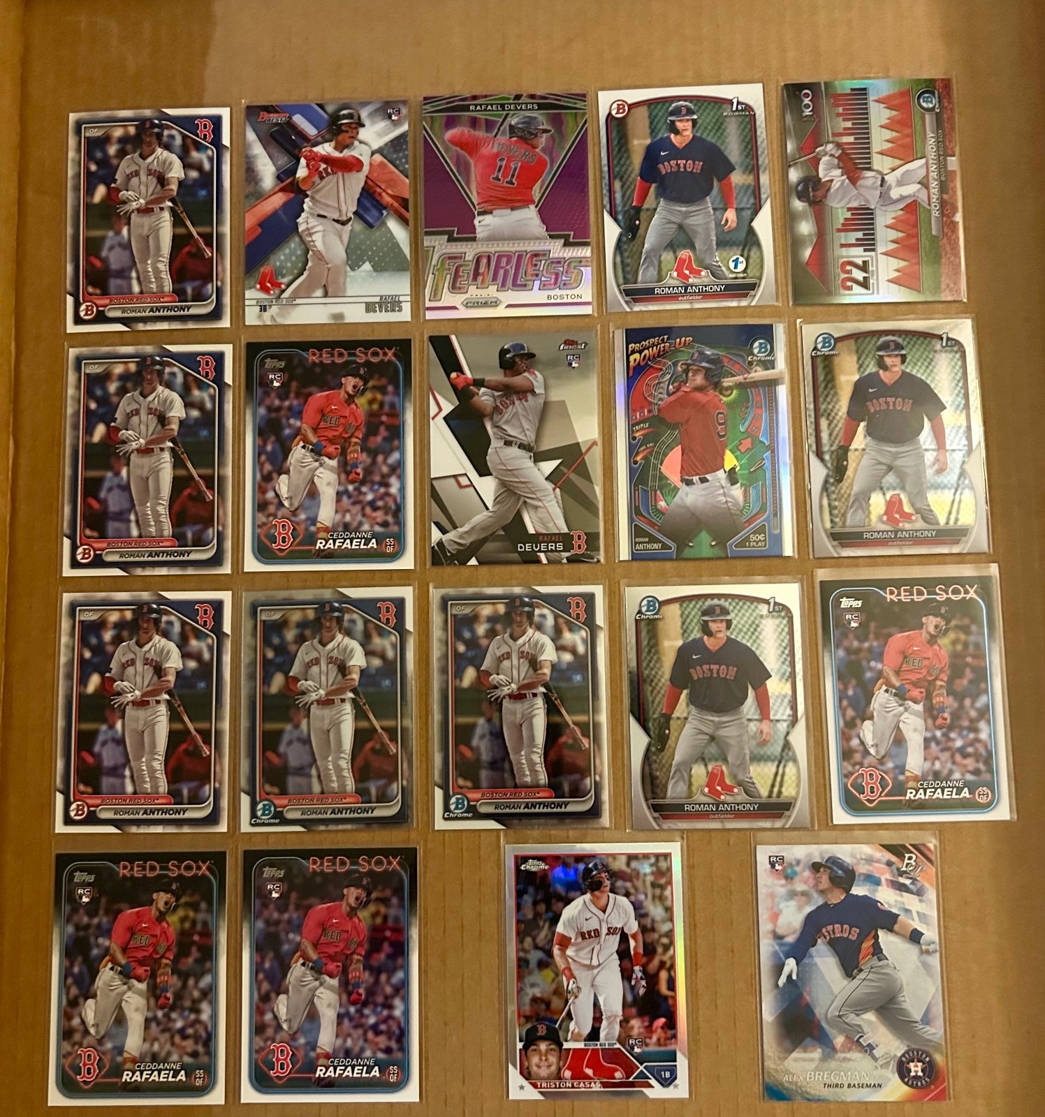 Red Sox Lot With Devers, Bregman, Ceddanne, and Roman Anthony Rookies