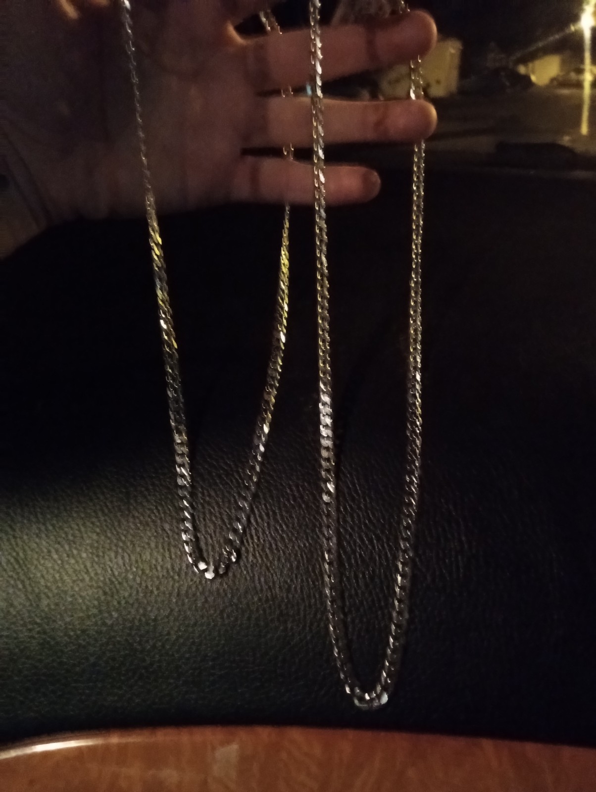 Mens silver chains 18 & 22
