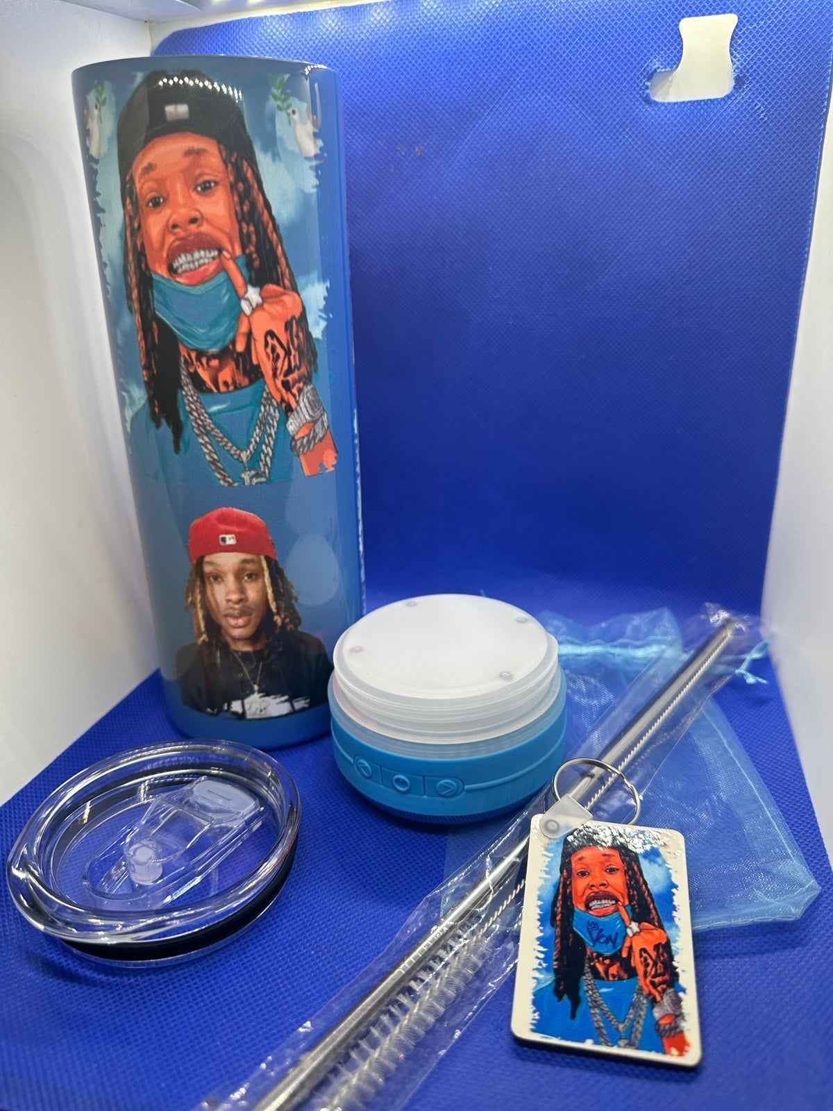 King Von Music tumbler and Keychain