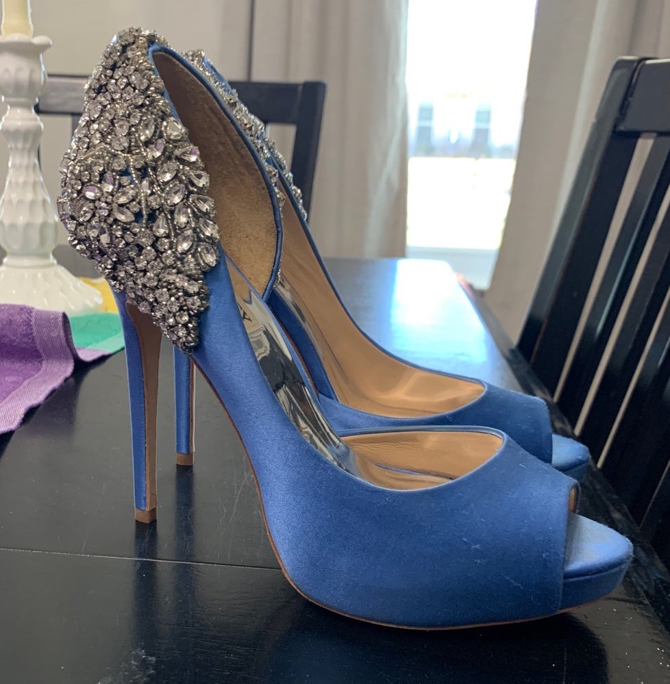 Badgley Mischa glamorous blue heels
