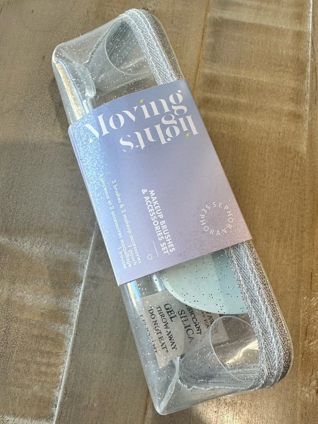 Sephora Moving Lights makeup brush sponge set pouch