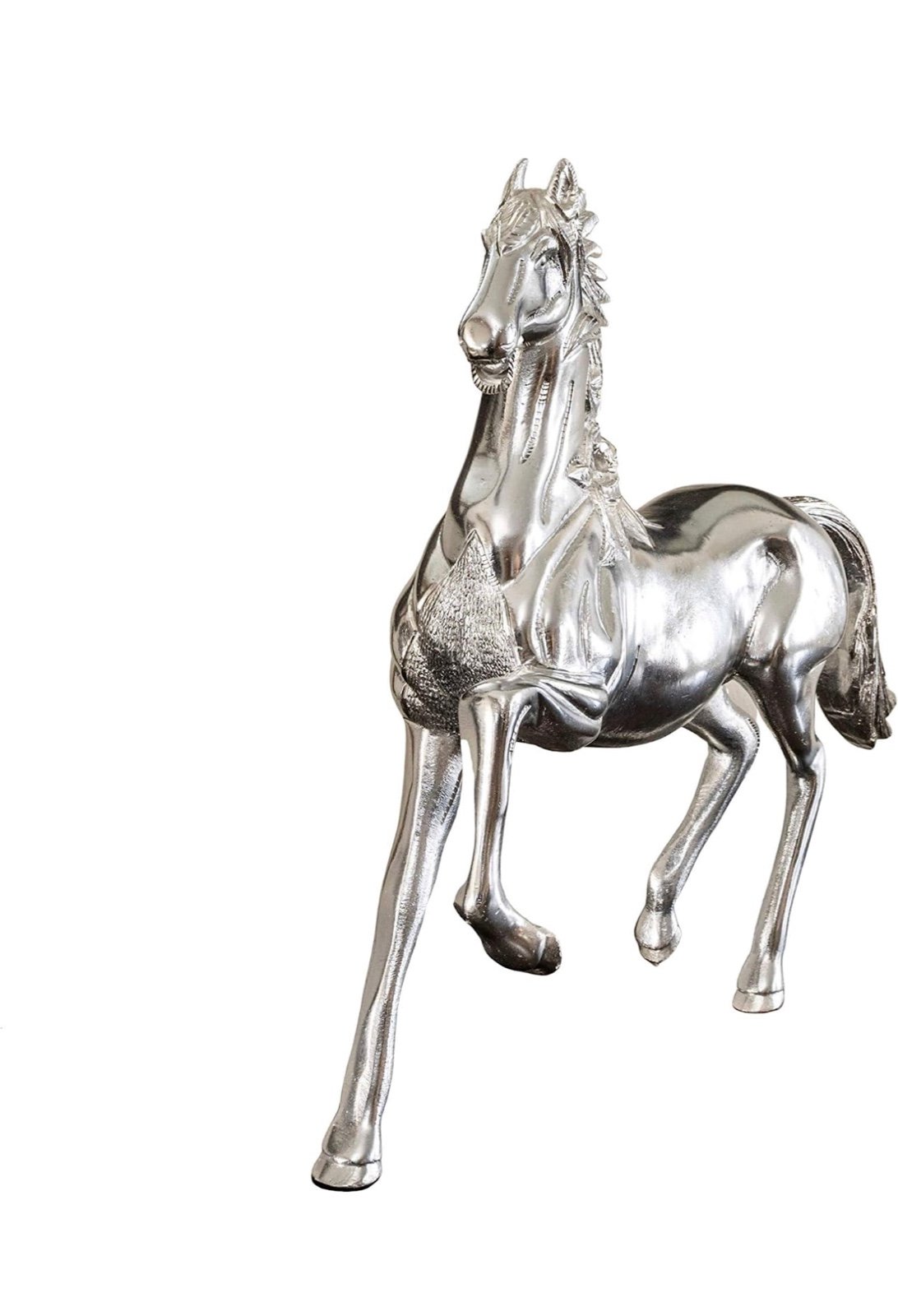 Hand carved aluminum horse