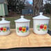 Vintage Jay Imports Summer Bush Corningware Corelle Coordinating Canisters