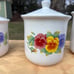 Vintage Jay Imports Summer Bush Corningware Corelle Coordinating Canisters