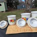 Vintage Jay Imports Summer Bush Corningware Corelle Coordinating Canisters