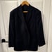 Lauren Ralph Lauren Slim 44R Men Black Label Navy Blue Jacket Blazer 100% Wool