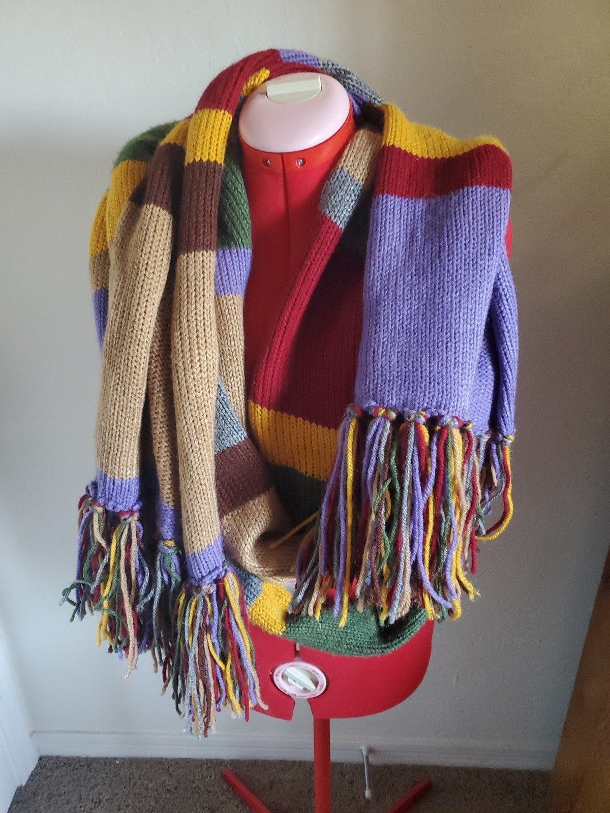 Hand-knitted Doctor Who 4th Doctor 14 Foot Scarf (yes really)