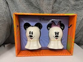 Disney Mickey and Minnie Ghost Salt and Pepper Shakers Set