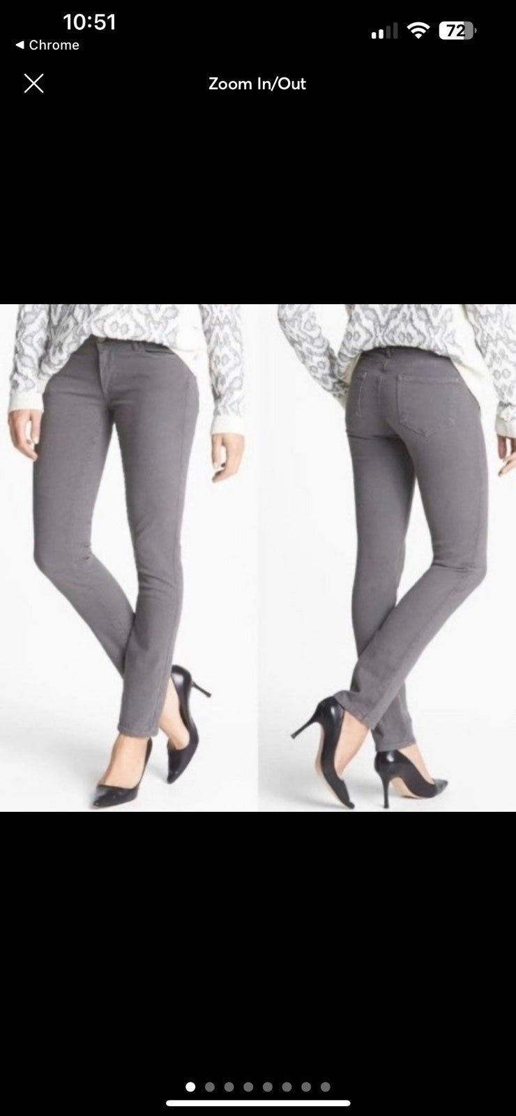 Paige Skyline Skinny Jeans Grey size 25