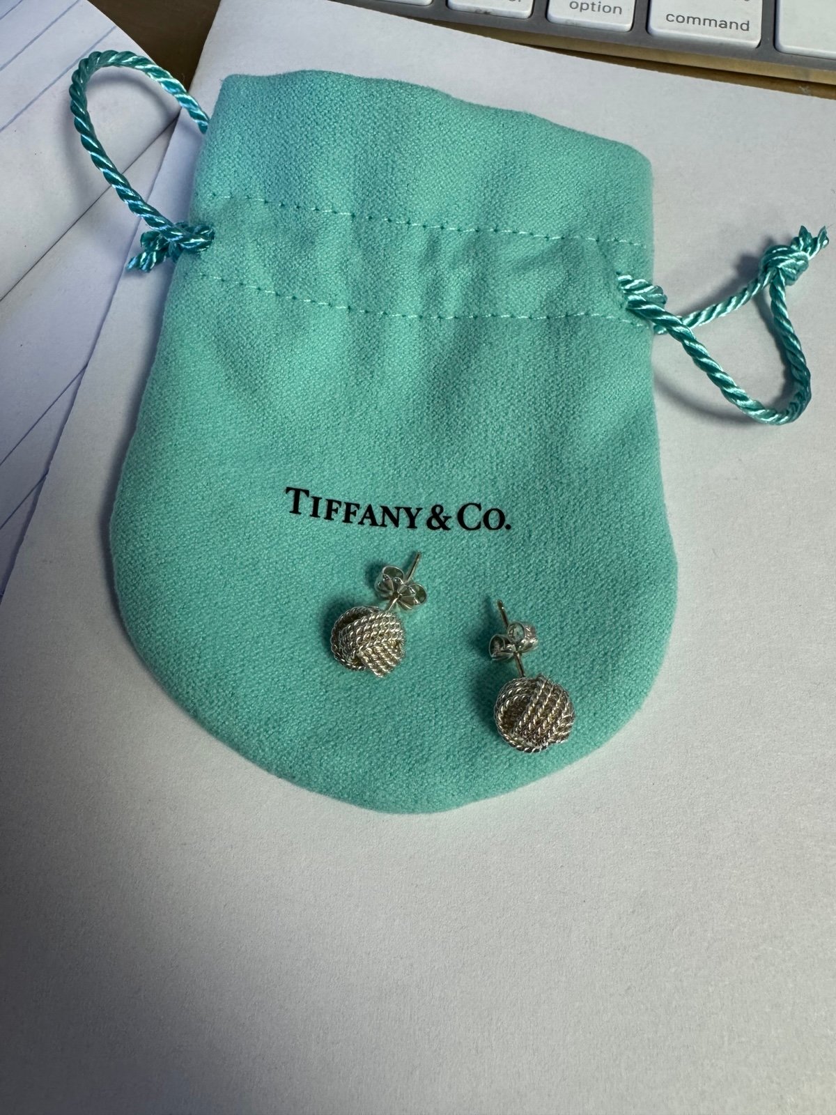 Tiffany and Co. Tiffany twist knot earrings.