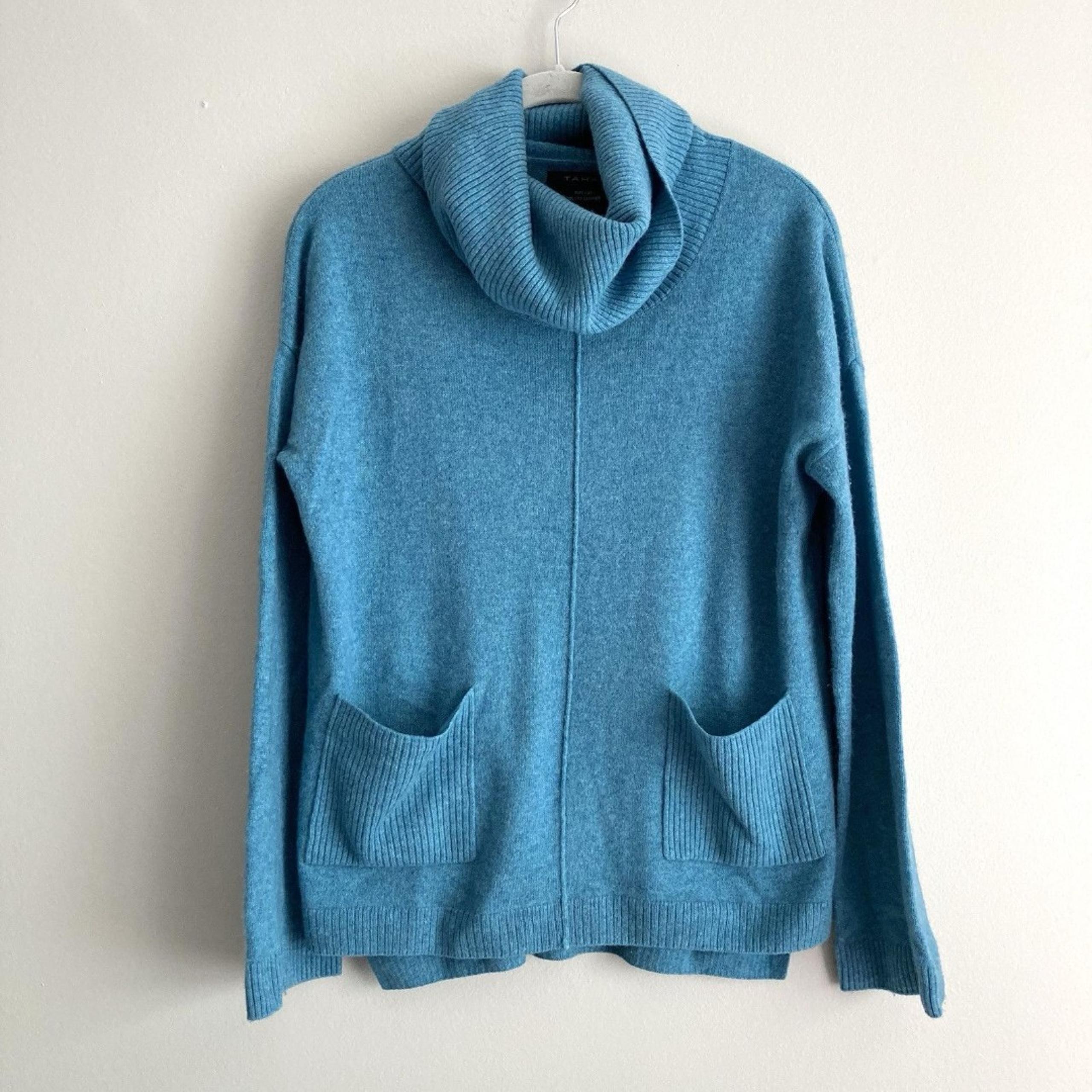 PURE LUXE Women's 100% Cashmere Cowl Neck Pullover Sweater Size Small - Tahari