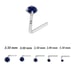 2.50mm Natural Blue Sapphire 20GA 7MM 14K Solid Gold Round Solitaire