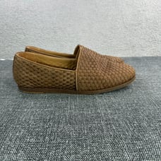 Nisolo Alejandro Woven Leather Men's 10 Tabacco Brown Loafer Slip On