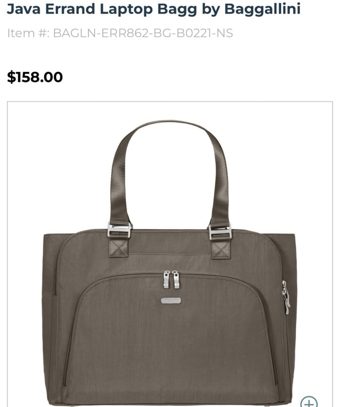 Baggallini Java Errand Work/Overnight Bag